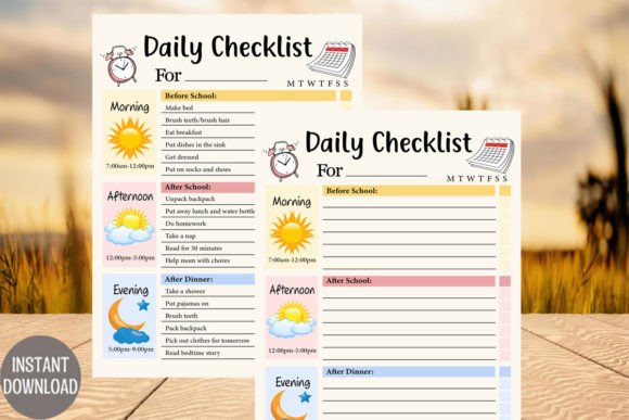 Download Daily Checklist for Kids Cute - Kids Collection