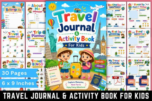 Download Travel Journal &amp; Activity Book for Kids - Kids Collection
