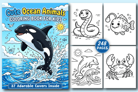 Download Cute Ocean Animals KIDS Coloring Book - Kids Collection
